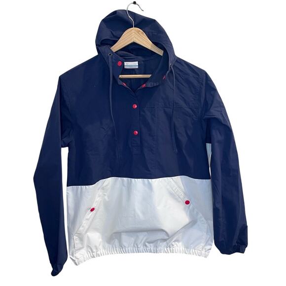 Columbia Mens Anorak Windbreaker Jacket Size S I Color Block, Preppy Pullover - Picture 1 of 5